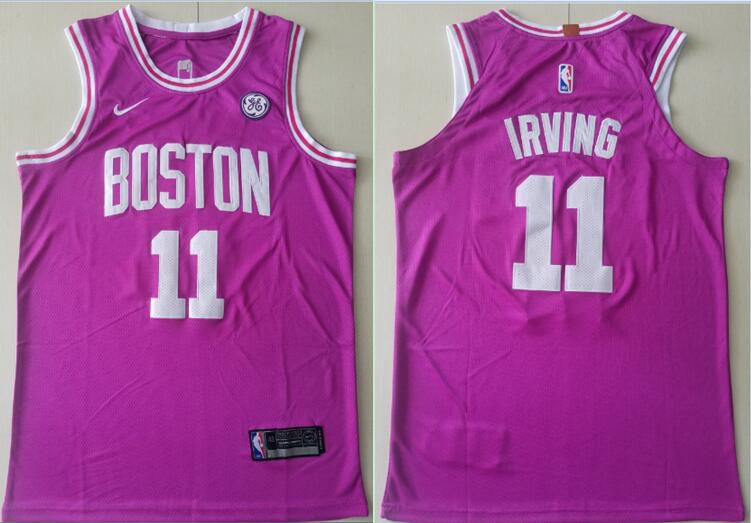 Men Boston Celtics #11 Irving Pink City Edition Game Nike NBA Jerseys->philadelphia 76ers->NBA Jersey